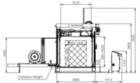 Vollautomatische Palettenumreifungsmaschine JPU 733 VTS