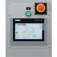 JU 100 TBH: Vollautomatische Umreifung für Förderstraßen – Komfortmodell mit Bedienoberfläche und erweiterten Funktionen