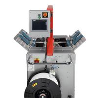 JU 100 TBH: Vollautomatische Umreifung für Förderstraßen – Komfortmodell mit Bedienoberfläche und erweiterten Funktionen